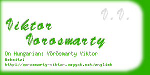 viktor vorosmarty business card